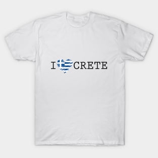 I Love Crete Greek Flag T-Shirt